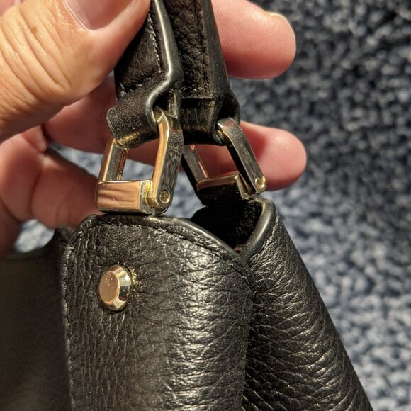 KATE SPADE NEW YORK LEILA LEATHER MEDIUM TOTE SHOULDER BAG $399 Black - Picture 3 of 16